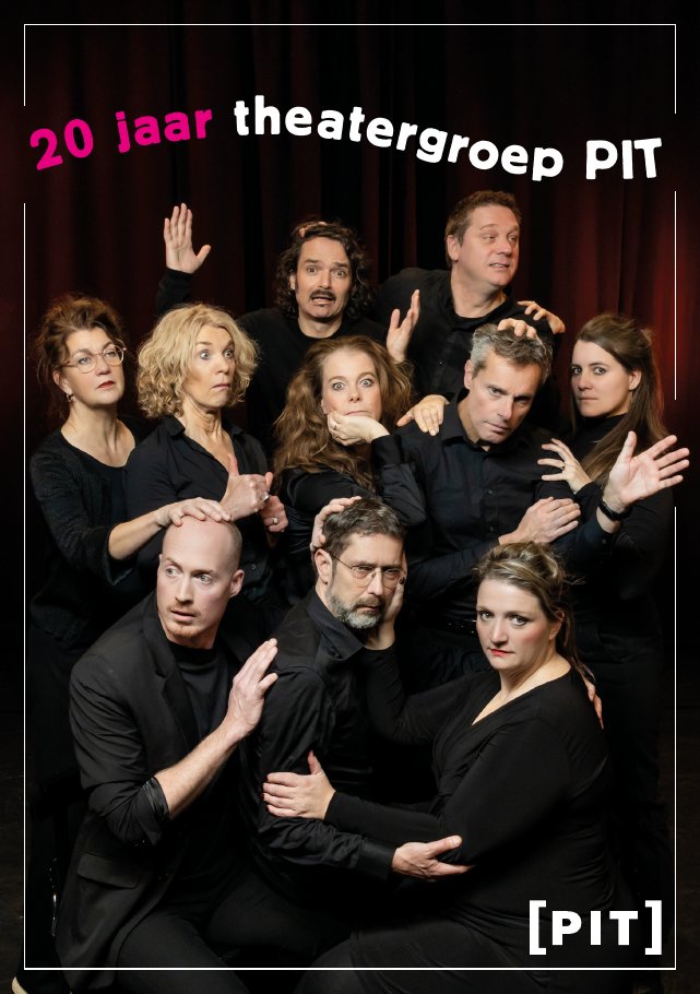 Voorkant flyer 20 jaar Theatergroep PIT