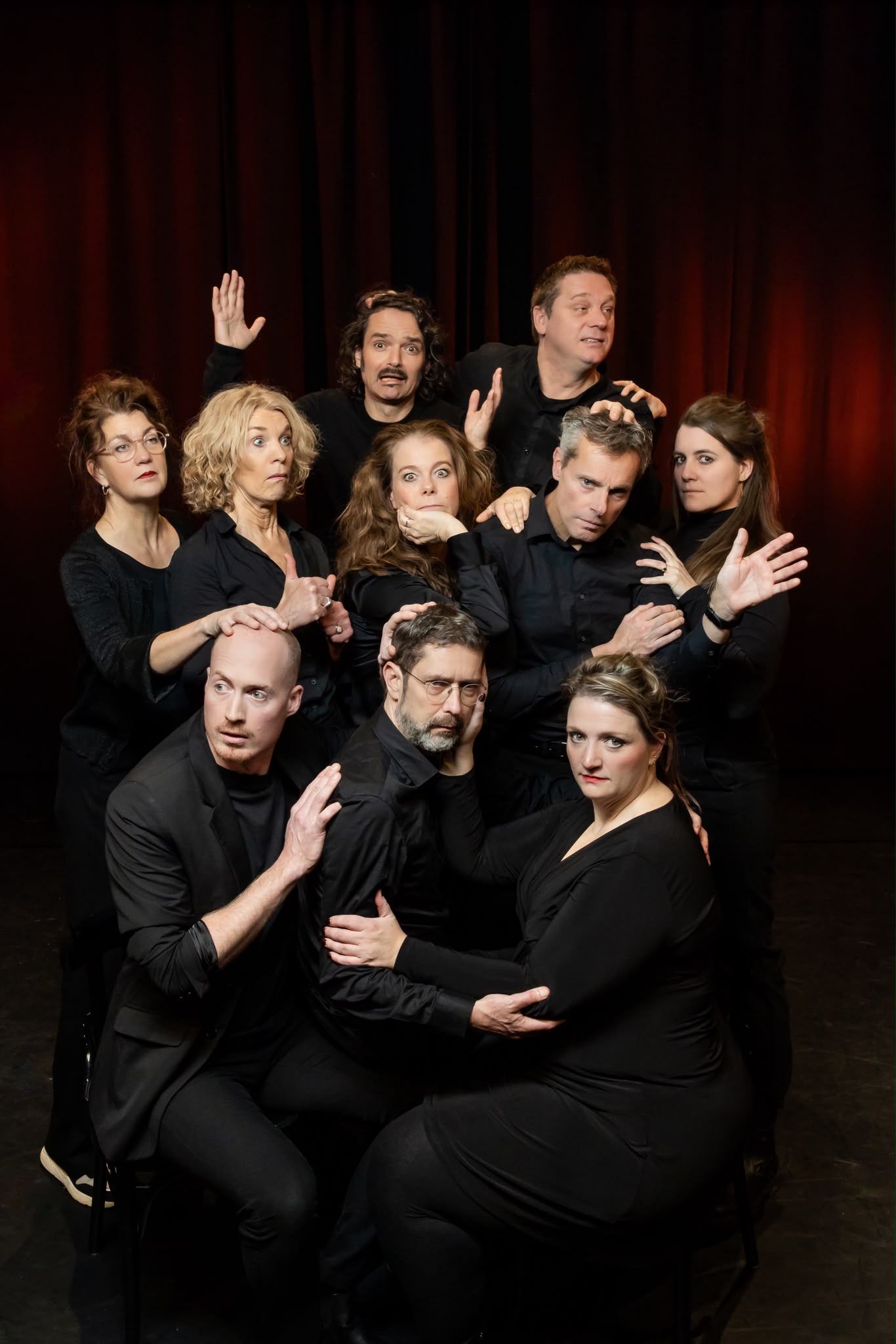 Theatergroep PIT, groepsfoto van de spelers