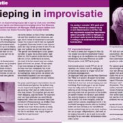 Artikel Verdieping in improvisatie uit Act&move!, oktober 2012, over Theatergroep PIT met een foto van Antoinette Thoonen